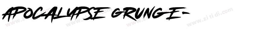 Apocalypse Grunge字体转换